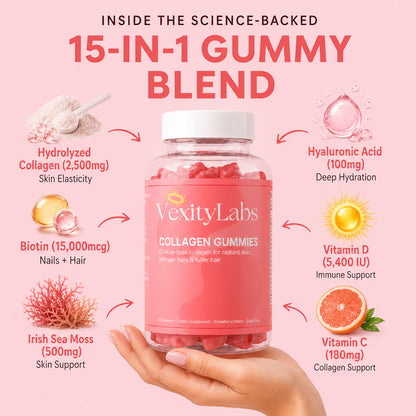 Premium Strawberry Collagen Gummies